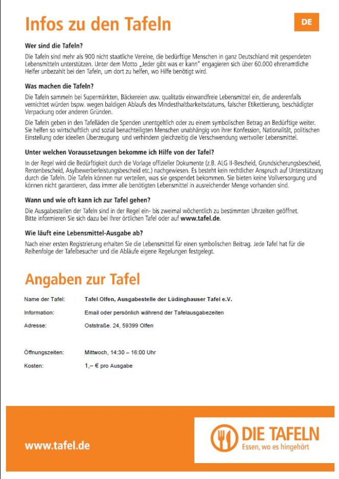 Tafel Flyer